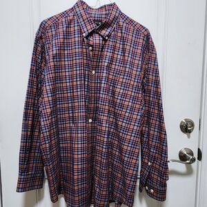 Orivs Men's Plaid Shirt - Red and Blue